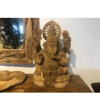 Ganesha Teakholz Figur 