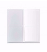 Schiebetürenschrank "Cara", 205,6 cm, mit Spiegeltüre, Weiß 